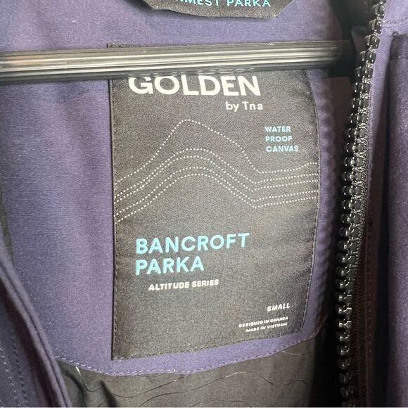 TNA Purple Hooded Parka with Faux Fur Trim - Picture 3 of 9